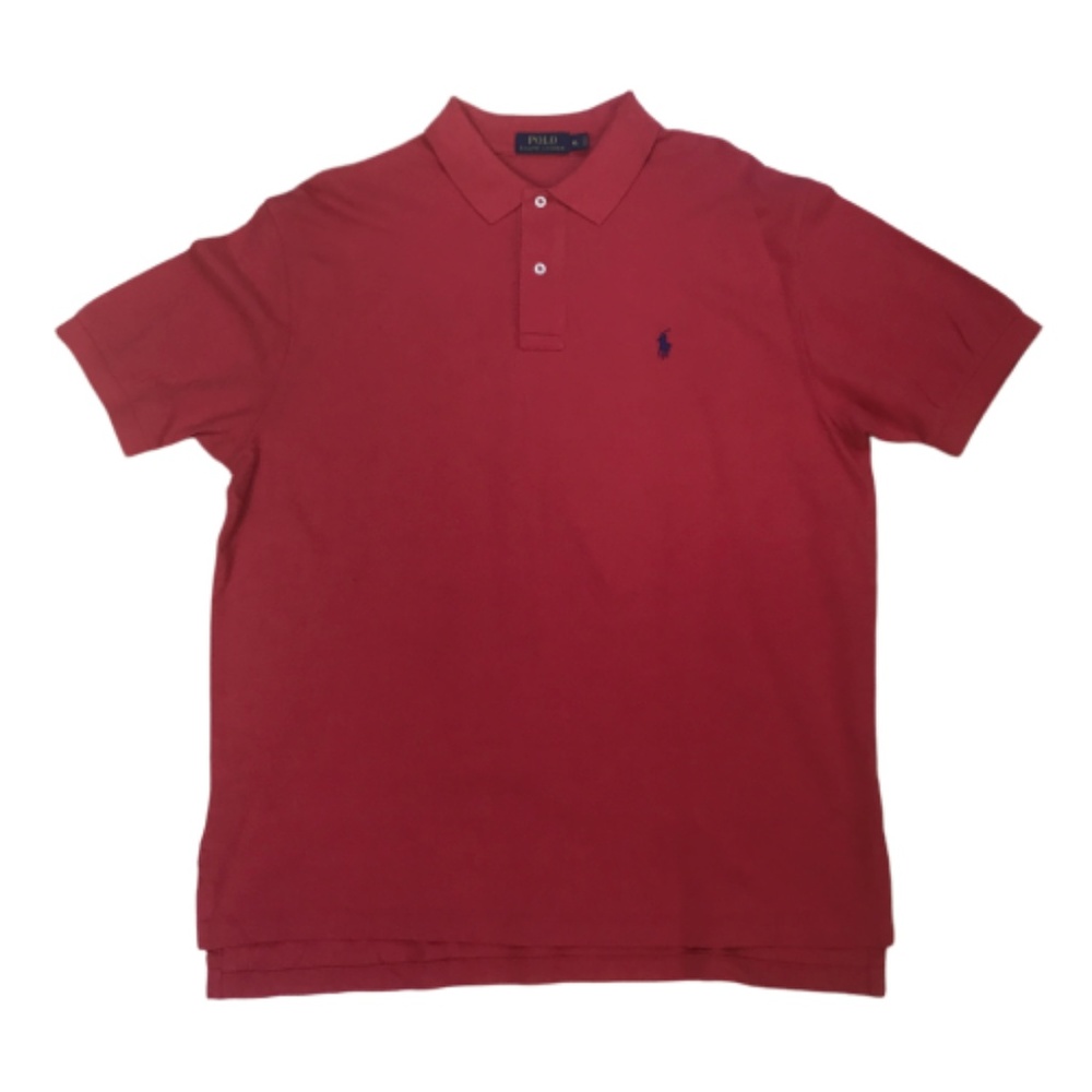 XL Red Polo | Navy Blue Pony Logo